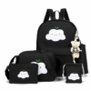 4 Pcs Girl's Nylon Backpack