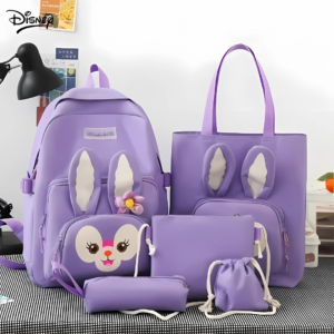 4 Pcs Girl's Canvas Backpack