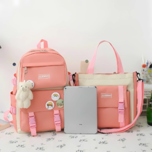 4 Pcs Girl's Nylon Backpack