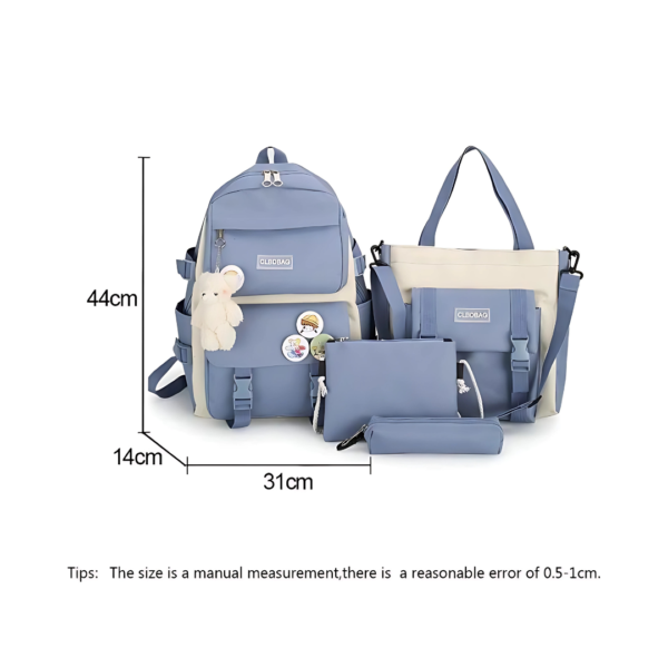 4 Pcs Girl's Nylon Backpack