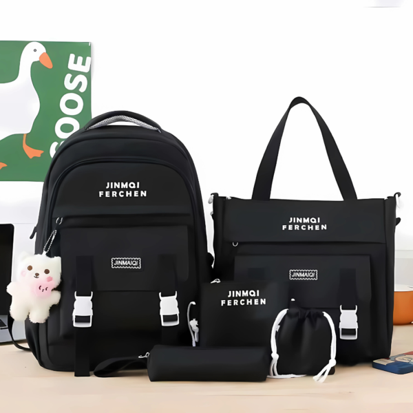 4 Pcs Girl's Nylon Backpack